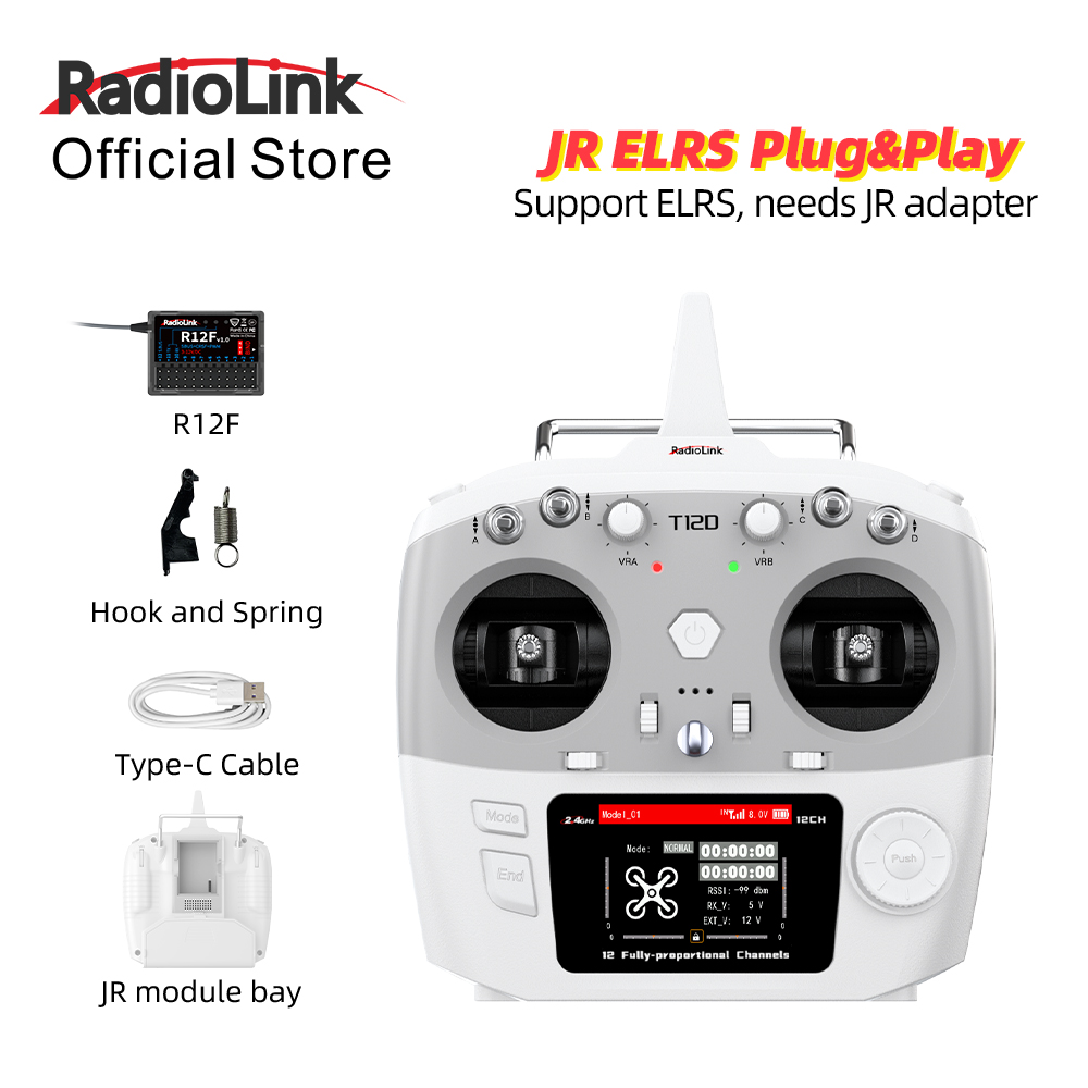 RadioLink T12D JR Module 12CH  - огляд і ціна Drone Gimbal Controller